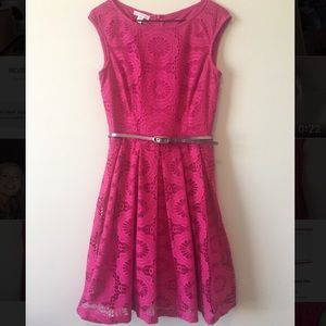 London Times Pink Lace Dress